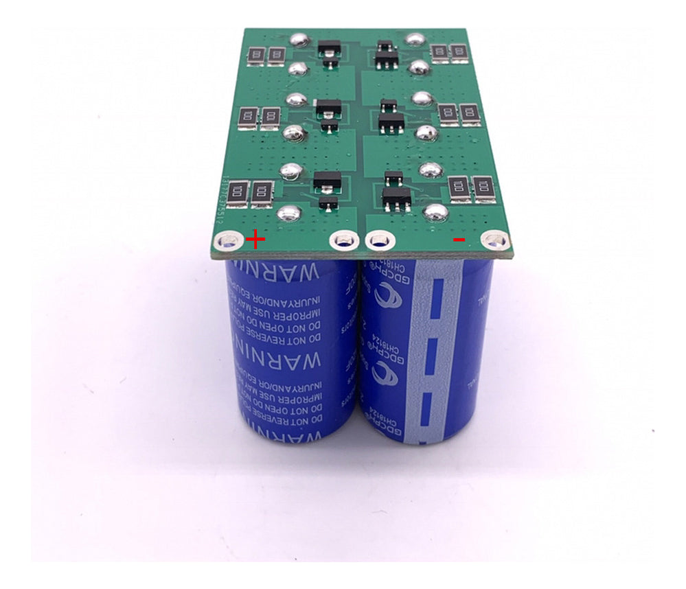 Super farad double line capacitor of 6 units of 2.7