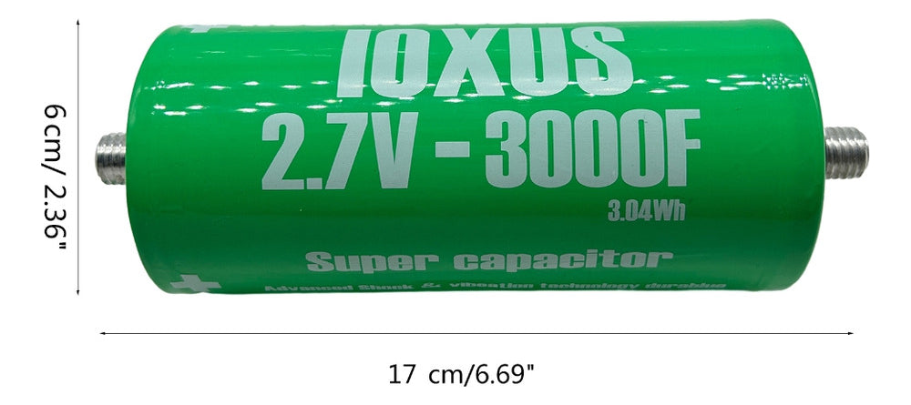 . Automotive supercapacitor 2.7v 3000f farad capacitor