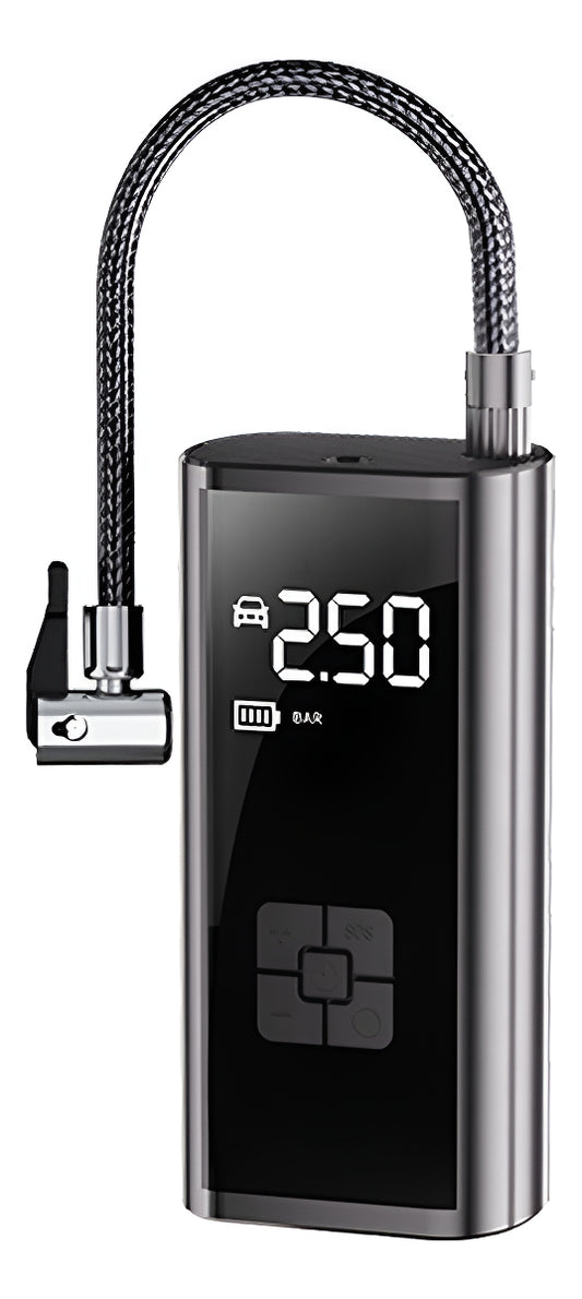 Wireless air pump for vehicle, triple use