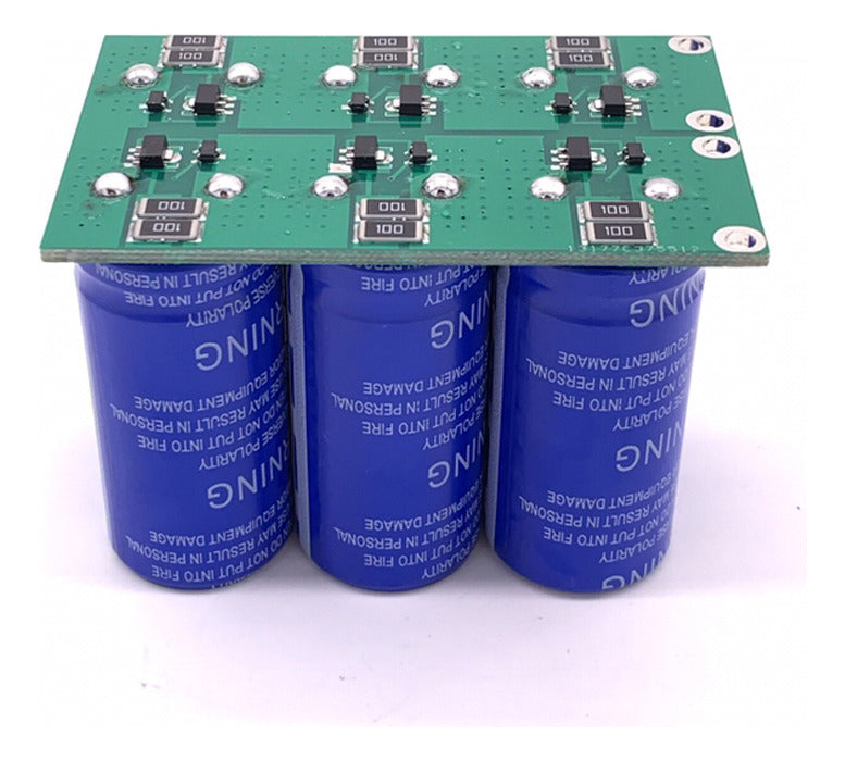 Super farad double line capacitor of 6 units of 2.7