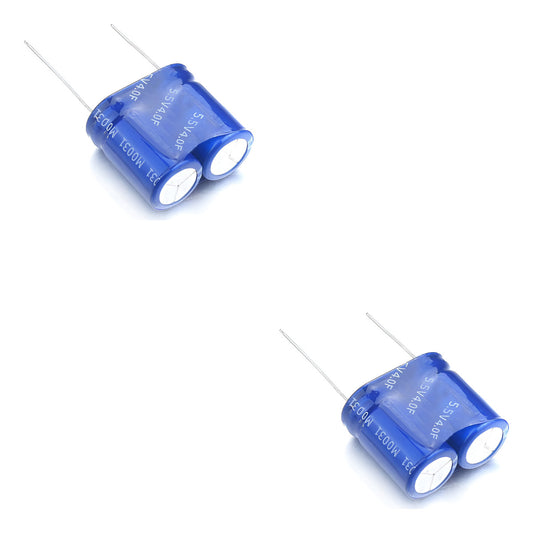 2pcs 5.5v 4f 2pins super farad condenser combination for