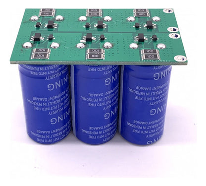 Super farad double line capacitor of 6 units of 2.7