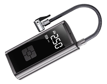 Wireless air pump for vehicle, triple use